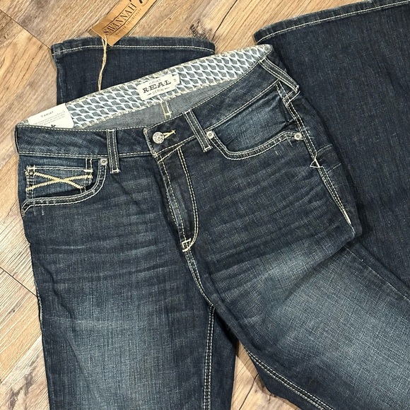 R.E.A.L. Mid Rise Stretch Icon Stackable Straight Leg Jean - Picture 2 of 5